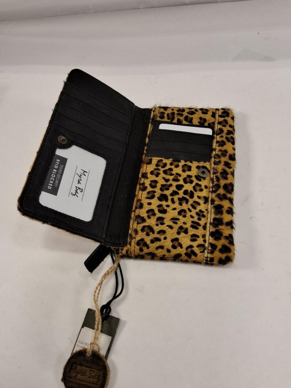NWT Myra Bag SMALL WONDER LEATHER AND HAIRON WALLET LEOPARD - Picture 6 of 7